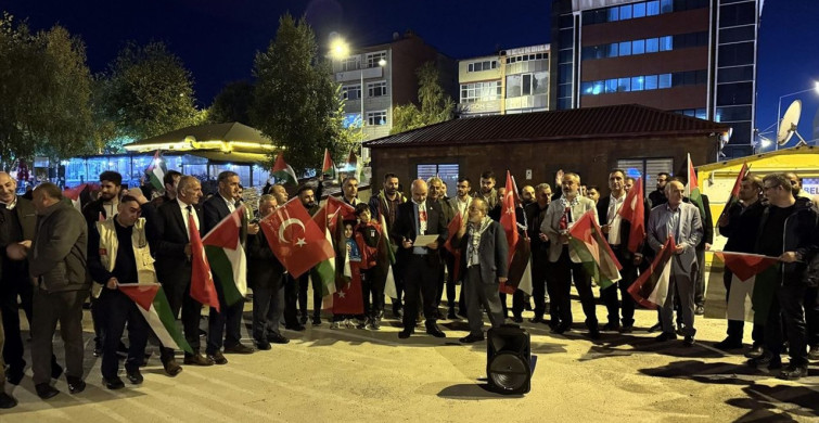 Ardahan'da Küresel Sumud Filosu'na Destek Konvoyu