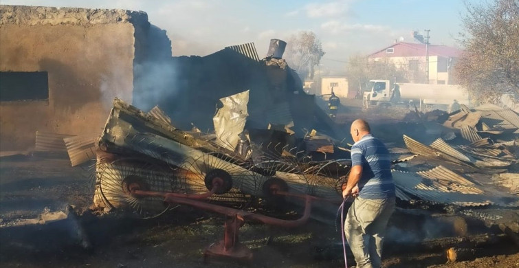 Ardahan'da Yangın: 23 Hayvan Telef Oldu