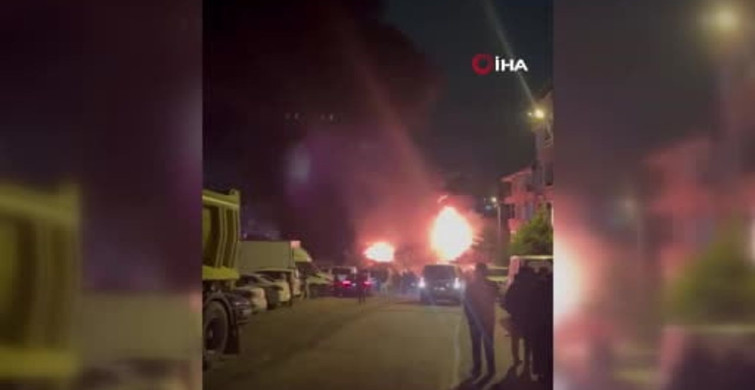 Arnavutköy'de Fabrika Yangınına Müdahale Başladı