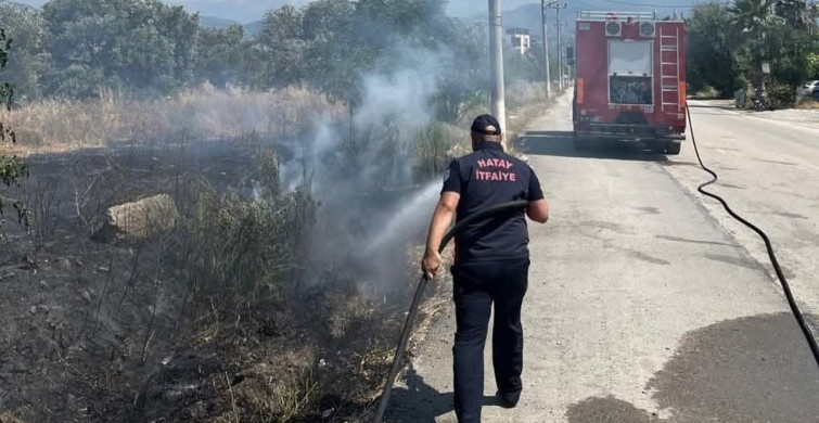 Arsuz'da Bahçe Yangını Kontrol Altına Alındı