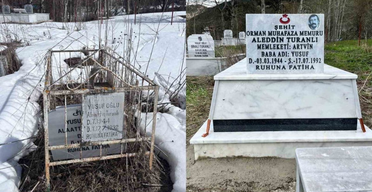 Artvin'deki Şehit Mezarlarına Bakım Yapıldı