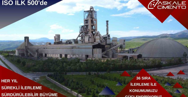 Aşkale çimento İSO 500 sıralamasında 36 basamak yukarı çıktı