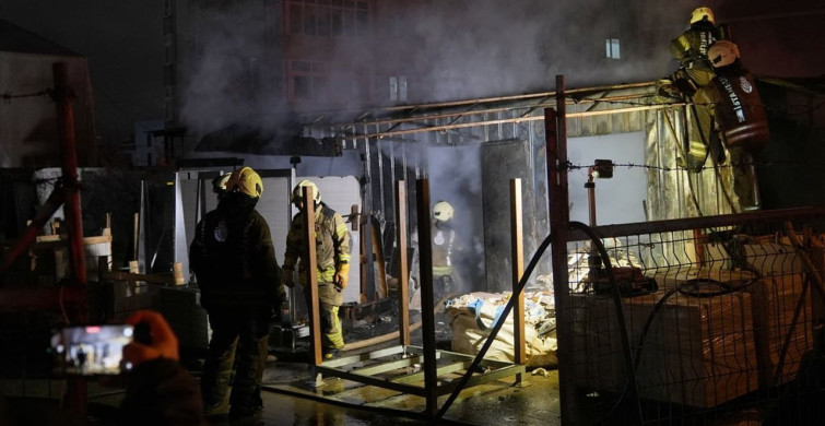 Ataşehir'de Mermer Atölyesinde Yangın Çıktı