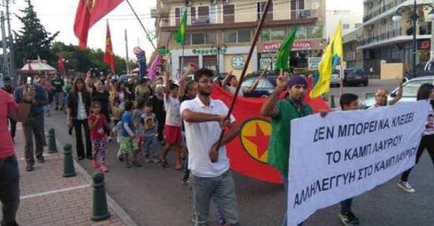 Atina Sokaklarında PKK Mitingi