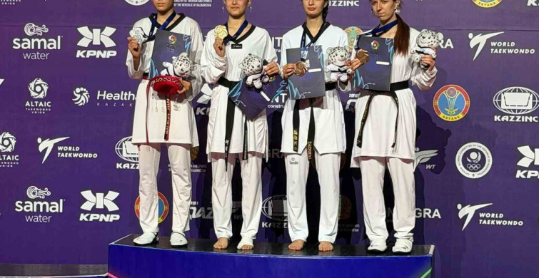 Aybike futtu, Kazakistan’da taekwondoda altın madalya kazandı
