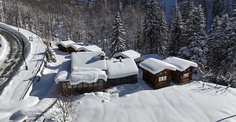 Ayder Yaylası'nda Kış Manzarası: Dron Görüntüleri