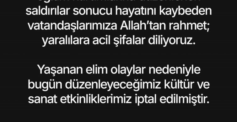 Aydın Büyükşehir Belediye Başkanı Çerçioğlu Etkinlikleri İptal Etti