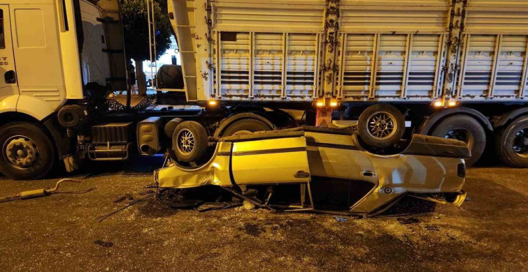 Aydın'da refüje çarpan Fiat Tofaş otomobil ters döndü: 1 ağır yaralı