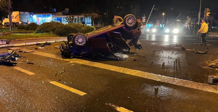 Aydın'da Trafik Kazası: Takla Atan Araçta İki Yaralı