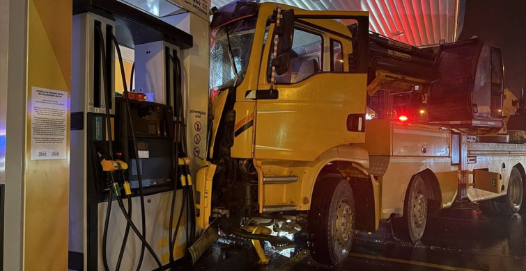 Aydın'da Vinç Kazası: Akaryakıt Pompasına Çarpış