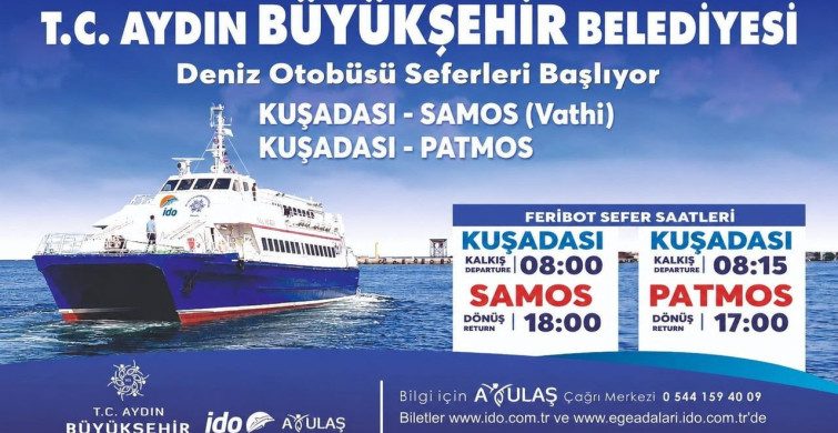 Aydın'dan Yunan adalarına deniz otobüsü seferleri başladı