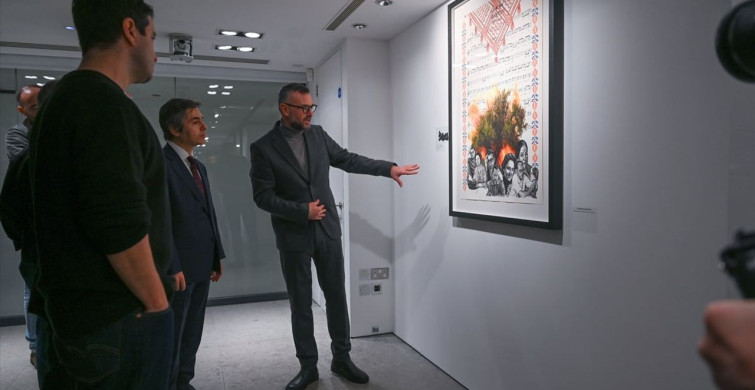 Aygeç'in 'Sürgündeki Zeytin Ağacına Posterler' Sergisi Londra'da Açıldı