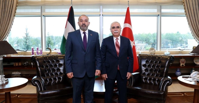 AYM Başkanı Kadir Özkaya, Filistin Başsavcısı Akram Al-Khatib'i Kabul Etti