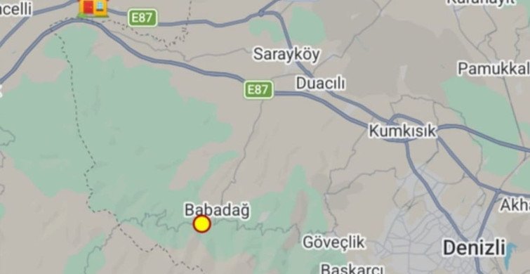 Babadağ’da 3.6 Büyüklüğünde Deprem