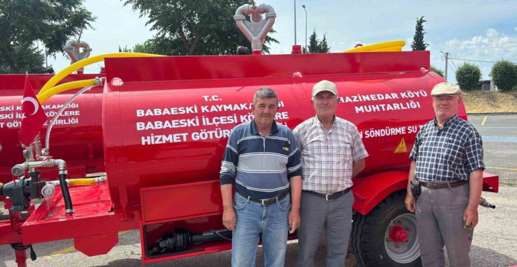 Babaeski'de köylere 16 adet yangın söndürme tankeri dağıtıldı