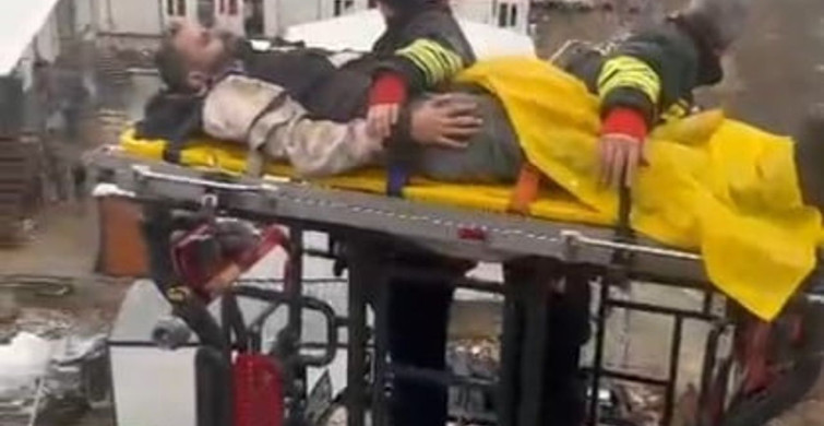 Bafra'da İnşaat Kazası: Bir İşçi Yaralandı