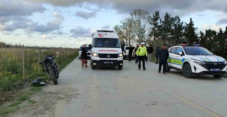 Bafra'da Motosiklet Kazası: 1 Yaralı