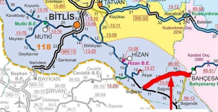 Bahçesaray-Hizan Yolu Ulaşımda Geçici Kapama
