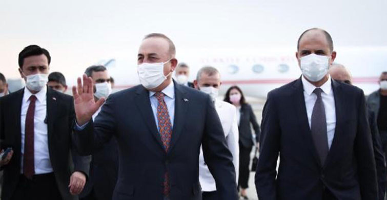 Bakan Çavuşoğlu KKTC'de Açıklamalarda Bulunuyor