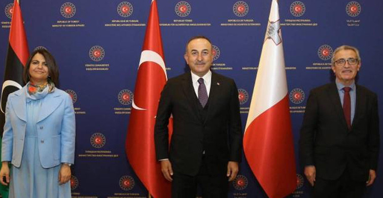 Bakan Çavuşoğlu Libya ve Maltalı Mevkidaşlarıyla Görüştü