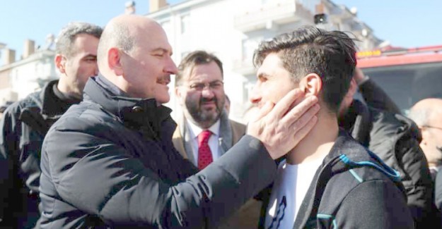 Bakan Koca ve Soylu Karı Kocayı Enkazdan Kurtaran Suriyeliyle Buluştu