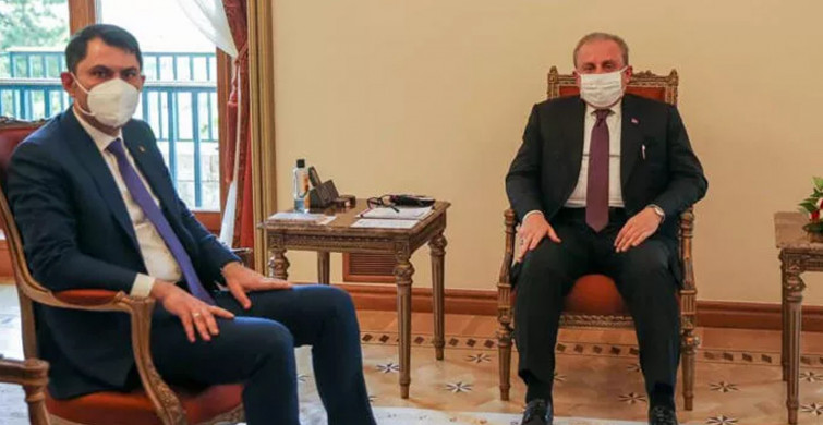 Çevre ve Şehircilik Bakanı Kurum İle TBMM Başkanı Şentop Müsilaj Sorununu Görüştü