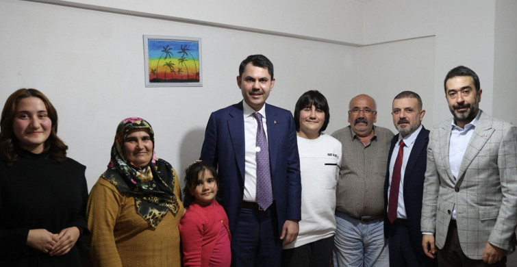 Bakan Kurum Sincan'da aileyi ziyaret etti, birçok müjdeli haber verdi!