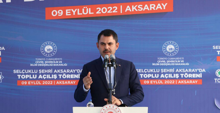 Bakan Kurum’dan Aksaray açılış töreninde dikkat çeken açıklamalar: ‘Yatırım değeri 2 milyar lirayı bulan 5 bin 172 konutu yaptık’