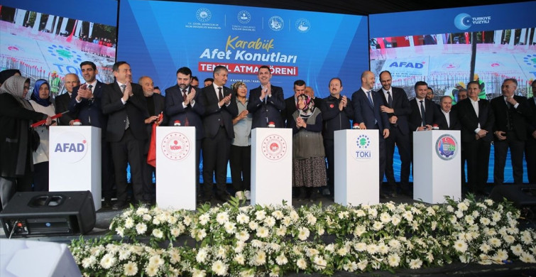 Bakan Kurum'dan Karabük'te Afet Konutları Temel Atma Töreni