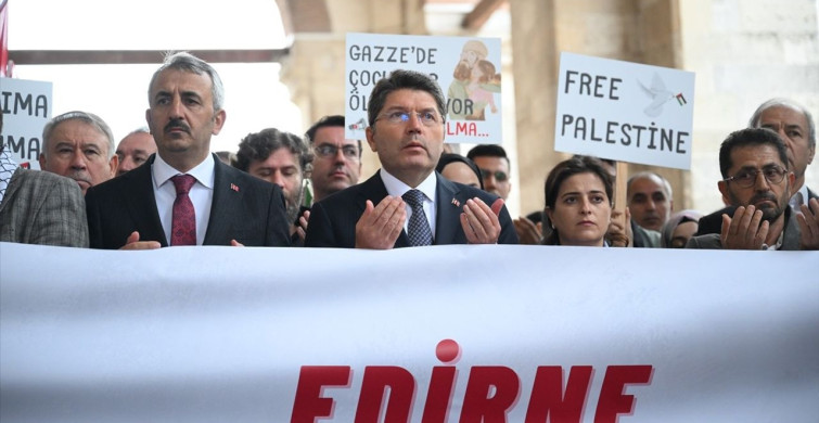 Bakan Tunç'tan Edirne'deki İsrail Protestosuna Katkı