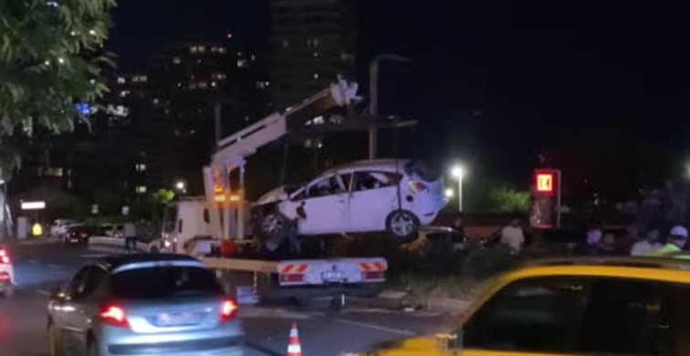 Bakırköy’de kontrolden çıkan otomobil takla attı, 1 yaralı