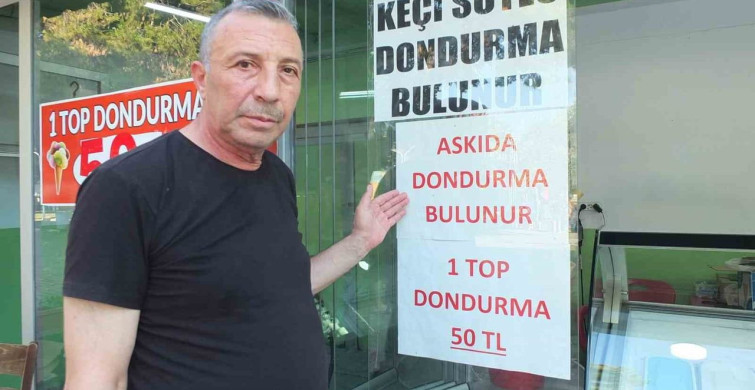 Balıkesir'de askıda dondurma uygulaması sürüyor