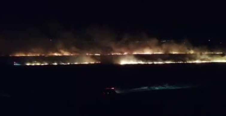 Balıkesir'de çıkan arazi yangınına itfaiye ekipleri müdahale ediyor