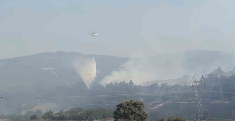 Balıkesir'de devam eden orman yangınına müdahale sürüyor