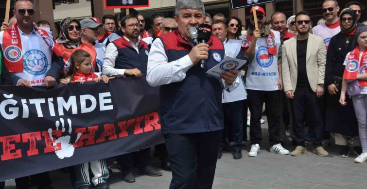 Balıkesir'de Eğitim-Bir-Sen'den Şiddet Protestosu
