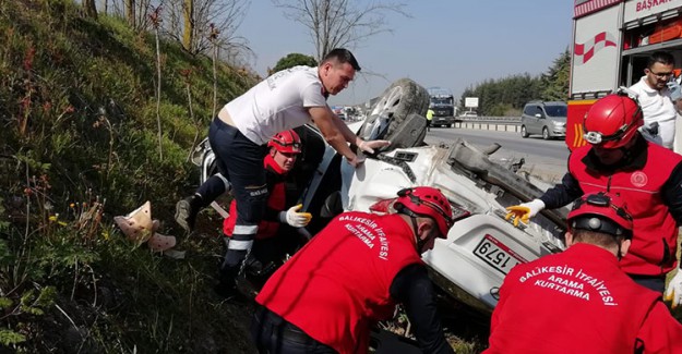 Balıkesir-İzmir Yolunda Kaza: 1 Ölü, 3 Yaralı