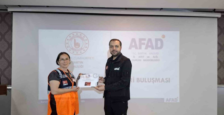Bartın'da 74 AFAD Gönüllüsüne Sertifika Töreni