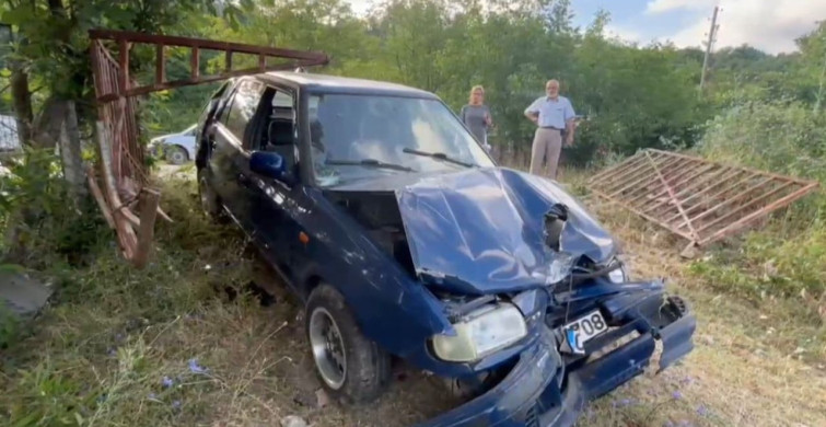 Bartın’da kaza yapan sürücü aracı bırakıp evine gitti