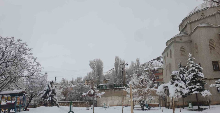 Başkale'de Nisan Ayında Beklenmedik Kar Yağışı