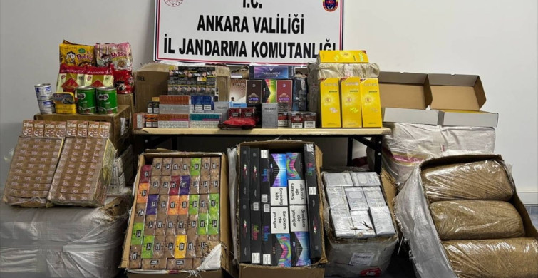 Başkentte Kaçak Tütün ve Gıda Malzemeleri Ele Geçirildi