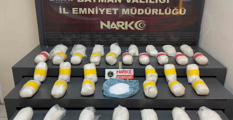 Batman’da uyuşturucu operasyonunda 19 kilo metamfetamin ele geçirildi