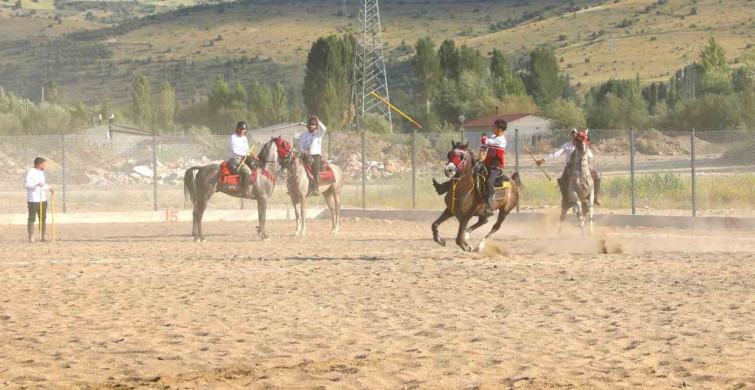 Bayburt'ta ciritçiler 15 Temmuz anma etkinliklerinde sahada mücadele etti
