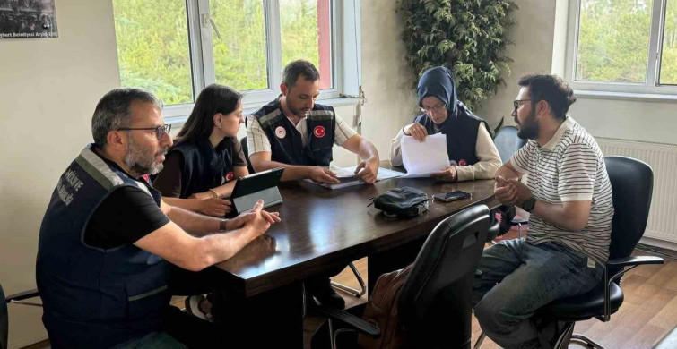 Bayburt'taki tuğla fabrikasında çevre denetimi gerçekleştirildi