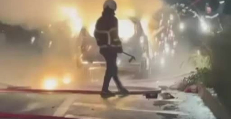 Bayram Yolculuğunda Yangın: Aile Canını Kurtardı