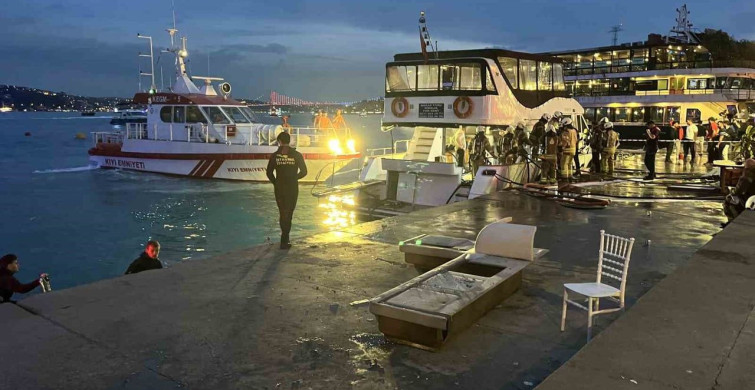 Bebek Sahili'nde Tekne Yangını Kontrol Altına Alındı