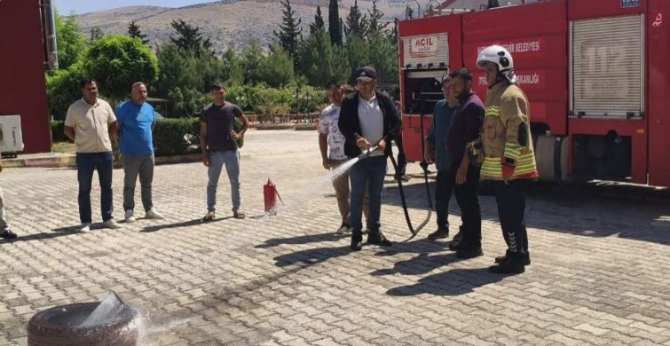 Belen ve Reyhanlı'da yangın güvenliği eğitimi verildi