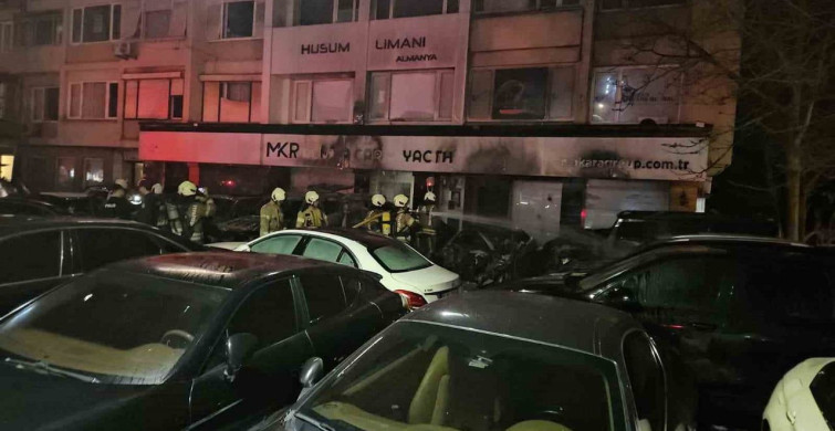 Beşiktaş'taki Araç Kiralama Şirketinde Yangın: 15 Araç Zarar Gördü