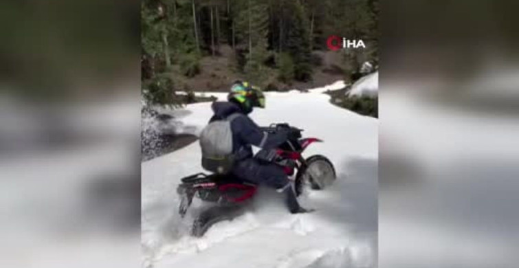Beypazarı'nda Enduro ve Cross Tutkunlarının Kış Macerası