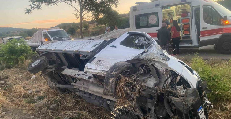 Bigadiç'te kamyonet şarampole uçtu, bir kişi yaralandı