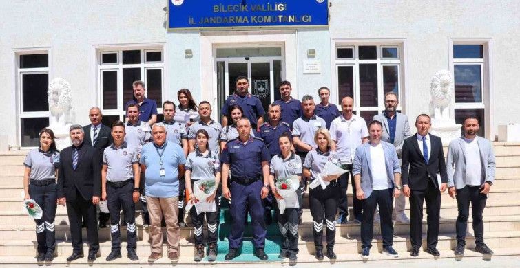 Bilecik il jandarma komutanı özel güvenlik görevlilerini ağırladı